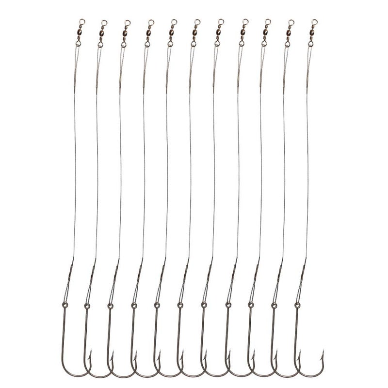 Laxygo 20pcs/Pack Fishing Hook Rigs Nylon-Coated Fishing Line Leader with Stainless Steel Fishing Hook - Image 1